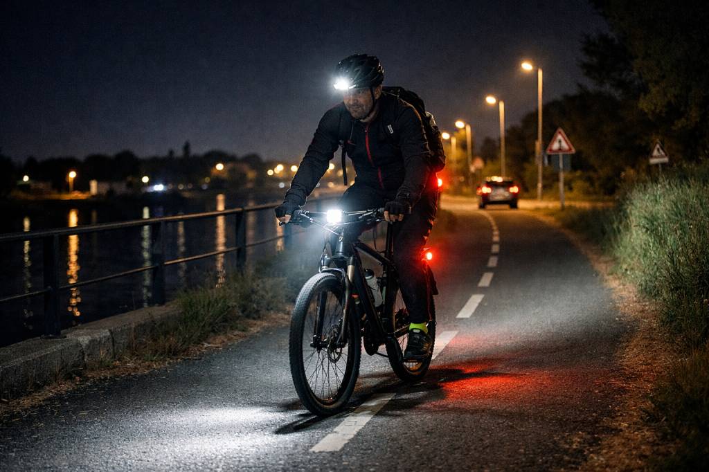 Faire du vélo la nuit : éclairage, équipements et règles à respecter pour rouler en sécurité
