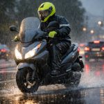 Scooter et pluie : astuces pour rester visible, au sec et éviter les chutes en circulation urbaine